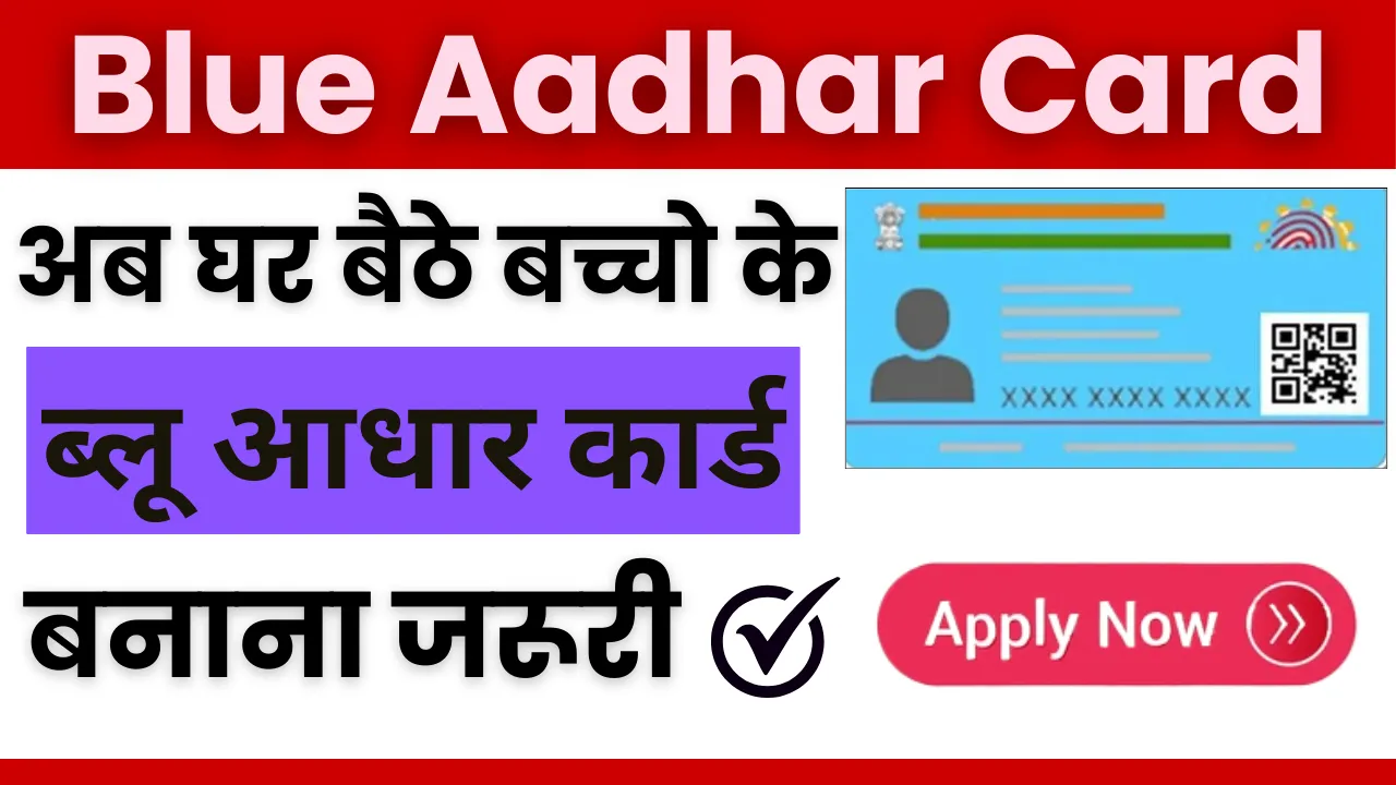 Blue Aadhar Card Apply Online