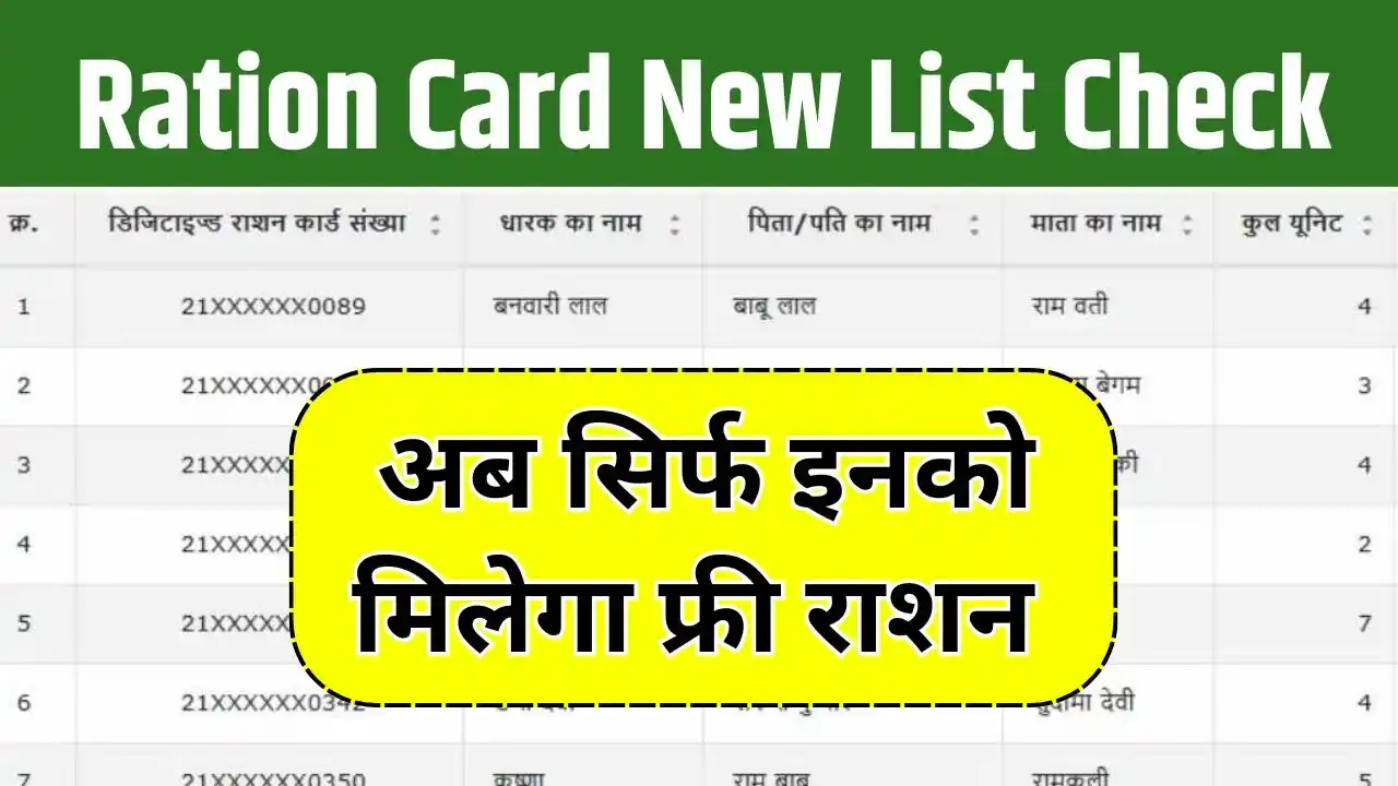 Ration Card New List Check